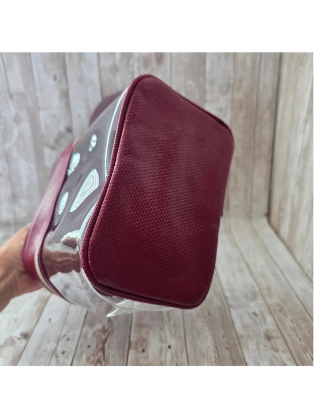 Lancôme Cosmetic Bag Red Clear NWOT